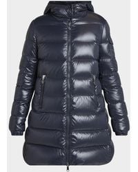 Moncler - Courcelles Long Hooded Down Puffer Coat - Lyst