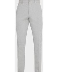 Bugatchi - Apos;S Sharkskin Cotton Slim Flat-Front Chino Pants - Lyst
