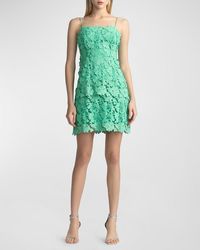 Zac Posen - Sleeveless Tiered Floral Lace Mini Dress - Lyst