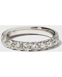 Memoire - Platinum 9 Round Diamond Ring, Size 6 - Lyst