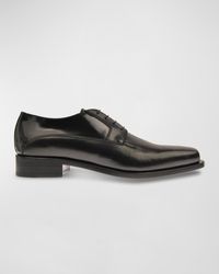 CoSTUME NATIONAL - Square Toe Leather Oxfords - Lyst