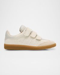 Isabel Marant - Beth Mixed Leather Triple-Grip Sneakers - Lyst