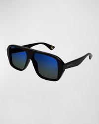 Gucci - Oversized Plastic Rectangle Sunglasses - Lyst