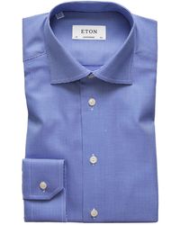 Eton - Contemporary-fit Houndstooth Dress Shirt - Lyst