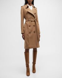 Burberry - Kensington Double-Breasted Cashmere Trench Coat - Lyst