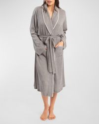 Andine - Francesca Ribbed Lace-Trim Robe - Lyst