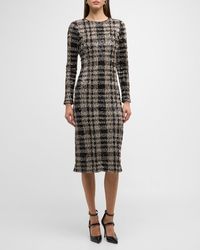 Le Superbe - Kate Sequin Check Midi Dress - Lyst