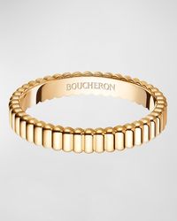 Boucheron - Quatre 18k Yellow Gold Grosgrain Band Ring - Lyst