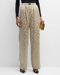 Balenciaga - Large Allover Logo Pyjama Pants - Lyst
