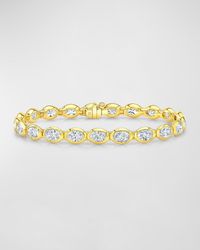 Rahaminov Diamonds - 18k Yellow Gold Oval Diamond Bezel Set Bracelet, 6.75"l - Lyst