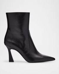 Stuart Weitzman - Vinnie Leather Zip Booties - Lyst
