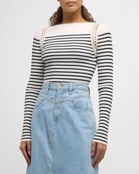 A.L.C. - Isa Striped Long-sleeve Knit Top - Lyst
