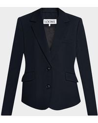 Loewe - Single-Breasted Belt Cinched Tailored Jacket - Lyst