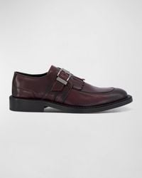 Karl Lagerfeld - Leather Fringe Single Monk Strap Loafers - Lyst