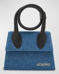 Jacquemus - Le Chiquito Noeud Denim Top-Handle Bag - Lyst