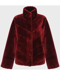 Gorski - Reversible Chevron Shearling Jacket - Lyst