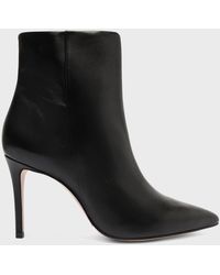 SCHUTZ SHOES - Mikki Leather Pointed-toe Booties - Lyst