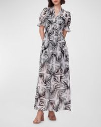 Diane von Furstenberg - Erica Botanical-Print Puff-Sleeve Maxi Dress - Lyst