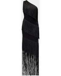 Hervé Léger - The Eleanor One-Shoulder Fringe Gown - Lyst