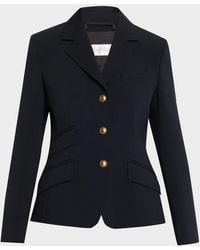 Max Mara - Single-Breasted Stretch Wool Jacket - Lyst