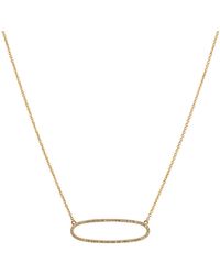 Bridget King Jewelry - 14k Reversible Diamond Oval Necklace - Lyst
