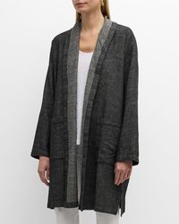 Eileen Fisher - Shawl-Collar Open-Front Kimono Coat - Lyst