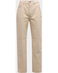 Nanushka - Vinni Straight-Leg Alt-Leather Crop Pants - Lyst