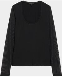 Rag & Bone - Luca Shadow Long-Sleeve Top - Lyst