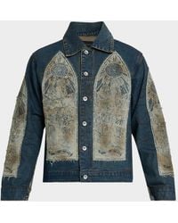 Who Decides War - Apos;S Mechanic Embroidered Patchwork Trucker Jacket - Lyst