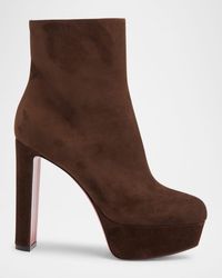 Christian Louboutin - Loo Suede Sole Ankle Booties - Lyst