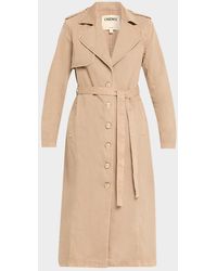 L'Agence - Zavia Denim Trench Coat - Lyst