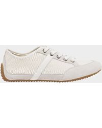 Givenchy - Mesh And Suede Slim Low-Top Sneakers - Lyst