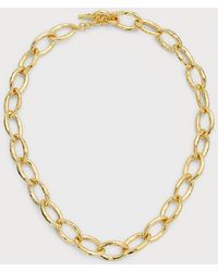 Ippolita - Short Hammered Bastille Mini Link Necklace - Lyst