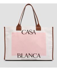Casablancabrand - Large Logo Canvas Tote Bag - Lyst