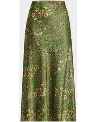 Veronica Beard - Clover Floral Silk Slip Skirt - Lyst