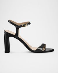 Stuart Weitzman - Babette Patent Leather Ankle-Strap Sandals - Lyst