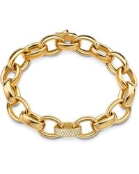 Monica Rich Kosann - 18k Yellow Gold Marilyn Xl Ultra Bracelet With Diamond Pave Link - Lyst