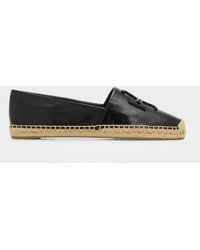 Tory Burch - Ines Leather Double T Espadrilles - Lyst