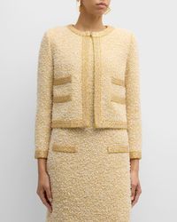 St. John - Eyelash Sequin Tweed Jacket - Lyst