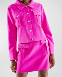 AS by DF - Tasha Heart Button-Front Jacket - Lyst
