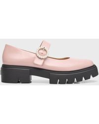 Stuart Weitzman - Nolita Leather Pearly Mary Jane Loafers - Lyst