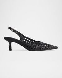 Rag & Bone - 55Mm Brynn Woven Leather Slingback Pumps - Lyst