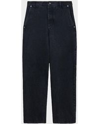 Loewe - Apos;S Leather-Patch Straight-Leg Jeans - Lyst