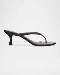 STAUD - 55Mm Freja Leather Thong Sandals - Lyst