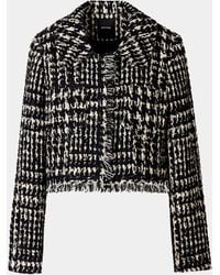 Smythe - Houndstooth Tweed Mini Jacket - Lyst