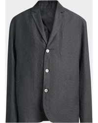Jacquemus - Apos;S La Veste Linen Micro-Stripe Deconstructed Sport Jacket - Lyst
