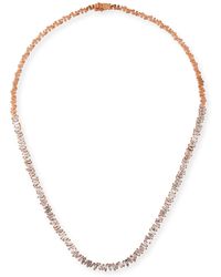 KALAN by Suzanne Kalan - 18k Rose Gold Essential Diamond Tennis Necklace - Lyst
