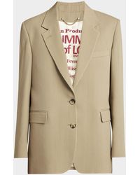 Golden Goose Single-Breasted Pinstriped Jacket Jackets in