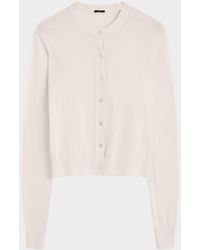 JOSEPH - Button-Down Crewneck Cardigan - Lyst