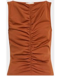FRAME - The Ruched Sleeveless Top - Lyst